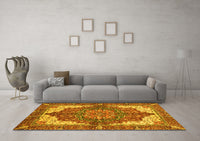 Machine Washable Persian Yellow Traditional Rug, wshabs3270yw