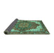 Sideview of Persian Turquoise Traditional Rug, abs3270turq