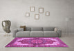 Machine Washable Persian Purple Traditional Area Rugs in a Living Room, wshabs3270pur