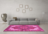 Machine Washable Persian Pink Traditional Rug, wshabs3270pnk