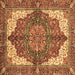 Square Persian Brown Traditional Rug, abs3270brn