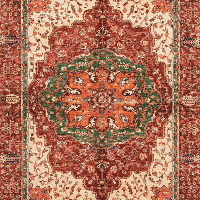 Machine Washable Abstract Red Rug, wshabs3270