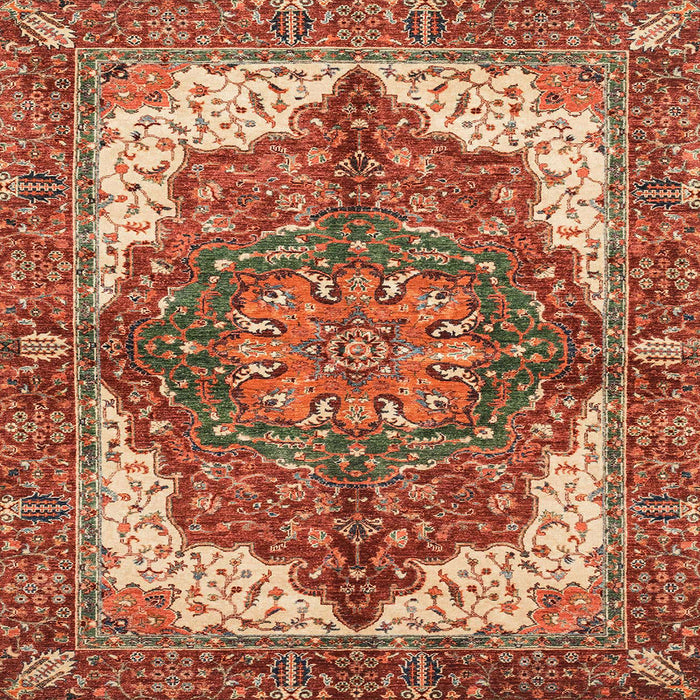 Square Abstract Red Persian Rug, abs3270