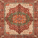 Square Abstract Red Persian Rug, abs3270