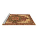 Sideview of Machine Washable Persian Brown Traditional Rug, wshabs3270brn