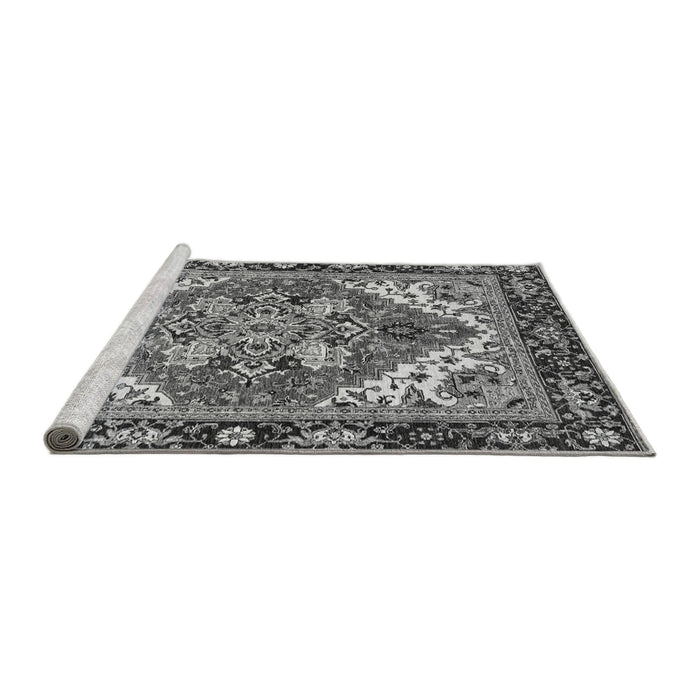 Sideview of Machine Washable Persian Gray Traditional Rug, wshabs3271gry