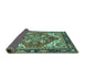 Sideview of Persian Turquoise Traditional Rug, abs3271turq