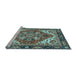 Sideview of Machine Washable Persian Light Blue Traditional Rug, wshabs3271lblu