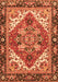 Machine Washable Persian Orange Traditional Area Rugs, wshabs3271org