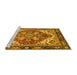 Sideview of Machine Washable Persian Yellow Traditional Rug, wshabs3271yw