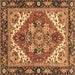 Square Persian Brown Traditional Rug, abs3271brn