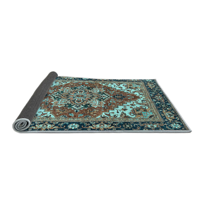 Sideview of Persian Light Blue Traditional Rug, abs3271lblu