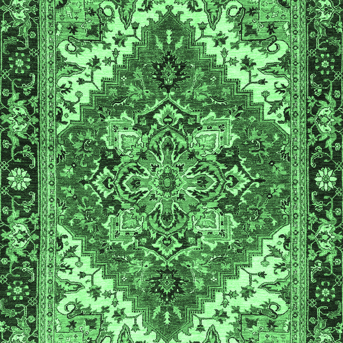 Machine Washable Persian Emerald Green Traditional Area Rugs, wshabs3271emgrn