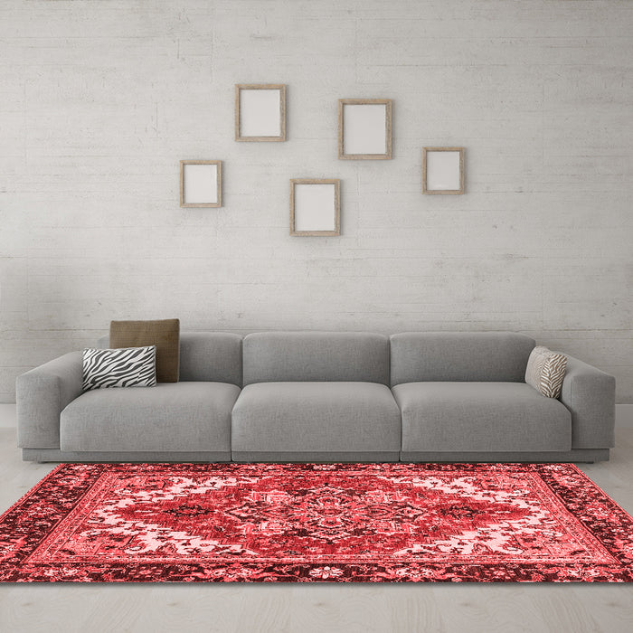 Traditional Red Washable Rugs