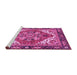 Sideview of Machine Washable Persian Pink Traditional Rug, wshabs3271pnk