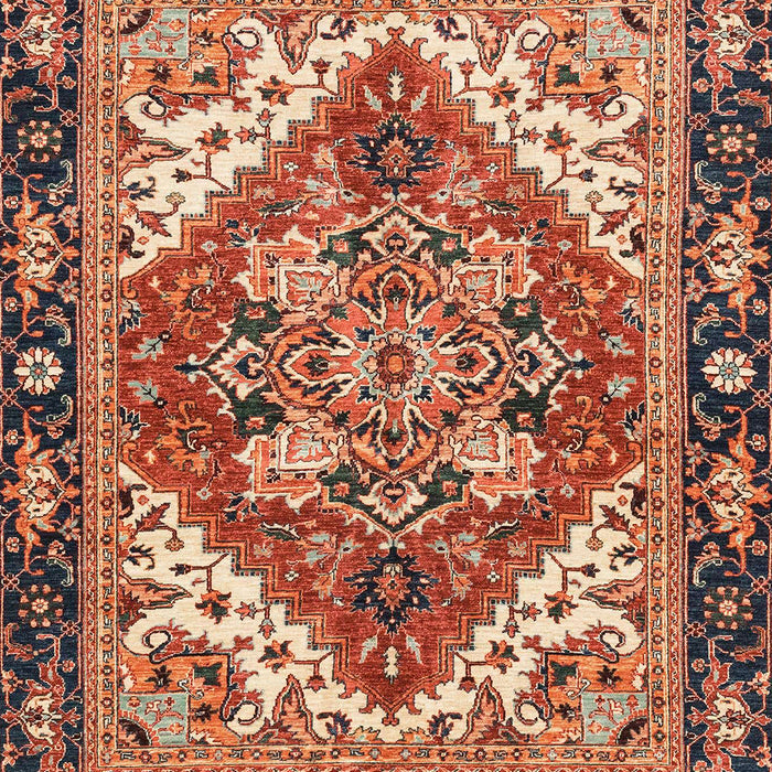 Abstract Saffron Red Persian Rug, abs3271