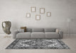 Machine Washable Persian Gray Traditional Rug in a Living Room,, wshabs3271gry