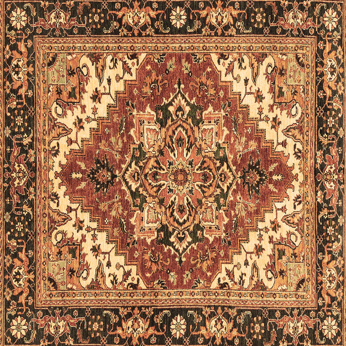 Square Machine Washable Persian Brown Traditional Rug, wshabs3271brn