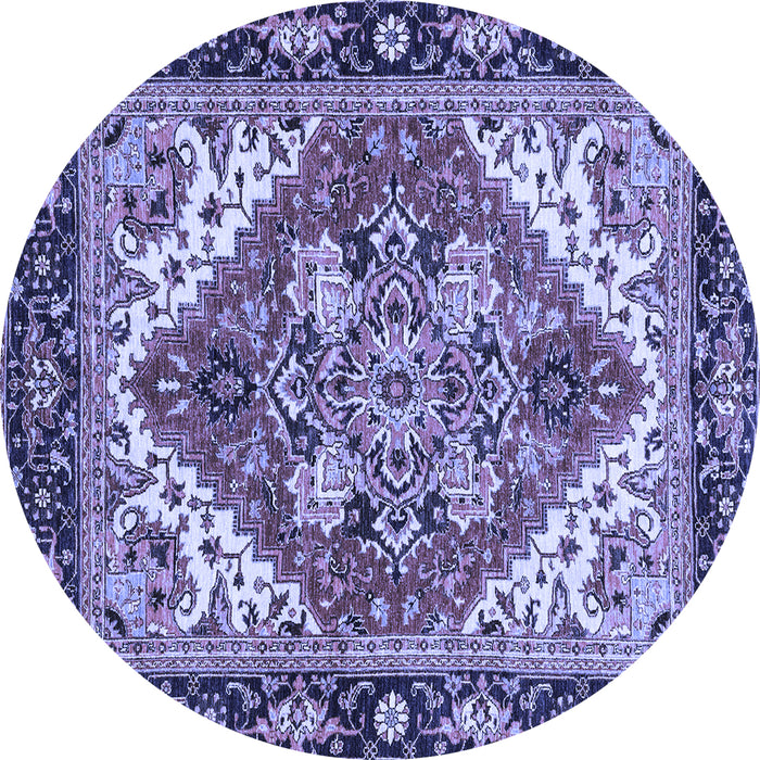 Round Persian Blue Traditional Rug, abs3271blu