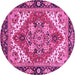 Round Persian Pink Traditional Rug, abs3271pnk