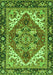 Machine Washable Persian Green Traditional Area Rugs, wshabs3271grn