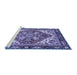 Sideview of Machine Washable Persian Blue Traditional Rug, wshabs3271blu