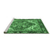 Sideview of Machine Washable Persian Emerald Green Traditional Area Rugs, wshabs3271emgrn