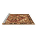 Sideview of Machine Washable Persian Brown Traditional Rug, wshabs3271brn