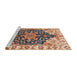 Sideview of Machine Washable Abstract Chestnut Brown Rug, wshabs3272