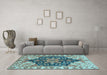 Machine Washable Geometric Light Blue Traditional Rug in a Living Room, wshabs3272lblu