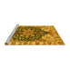 Sideview of Machine Washable Geometric Yellow Traditional Rug, wshabs3272yw