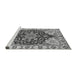 Sideview of Machine Washable Geometric Gray Traditional Rug, wshabs3272gry