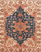 Abstract Chestnut Brown Geometric Rug, abs3272