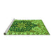 Sideview of Machine Washable Geometric Green Traditional Area Rugs, wshabs3272grn