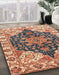 Machine Washable Abstract Chestnut Brown Rug in a Family Room, wshabs3272