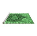 Sideview of Machine Washable Geometric Emerald Green Traditional Area Rugs, wshabs3272emgrn