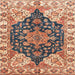Square Machine Washable Abstract Chestnut Brown Rug, wshabs3272