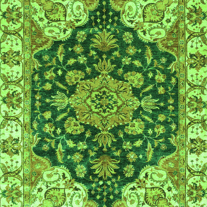 Machine Washable Geometric Green Traditional Area Rugs, wshabs3272grn