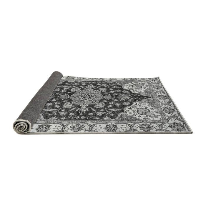Sideview of Geometric Gray Traditional Rug, abs3272gry