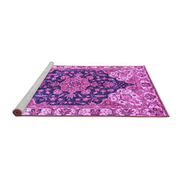 Sideview of Machine Washable Geometric Purple Traditional Area Rugs, wshabs3272pur