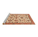 Sideview of Machine Washable Abstract Yellow Rug, wshabs3273