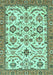 Machine Washable Abstract Turquoise Modern Area Rugs, wshabs3273turq