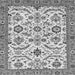 Square Abstract Gray Modern Rug, abs3273gry