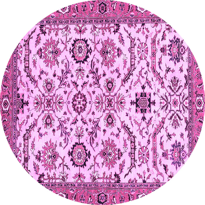 Round Abstract Purple Modern Rug, abs3273pur