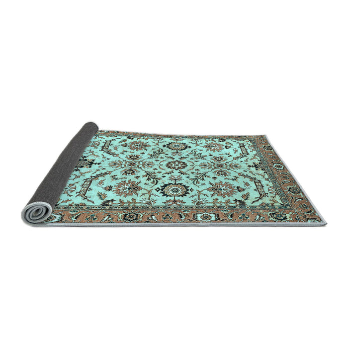 Sideview of Abstract Light Blue Modern Rug, abs3273lblu