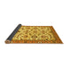 Sideview of Abstract Yellow Modern Rug, abs3273yw