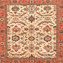 Square Abstract Yellow Modern Rug, abs3273