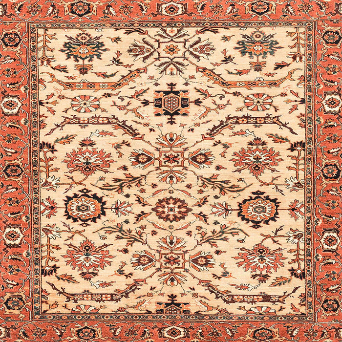 Square Abstract Yellow Modern Rug, abs3273