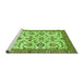 Sideview of Machine Washable Abstract Green Modern Area Rugs, wshabs3273grn