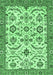 Machine Washable Abstract Emerald Green Modern Area Rugs, wshabs3273emgrn